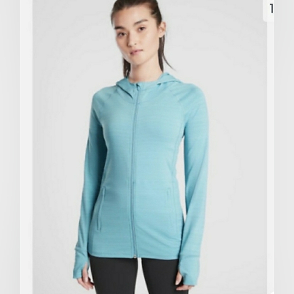 Athleta Pacifica Illume UPF Relaxed Hooded Full Zip Performance Jacket